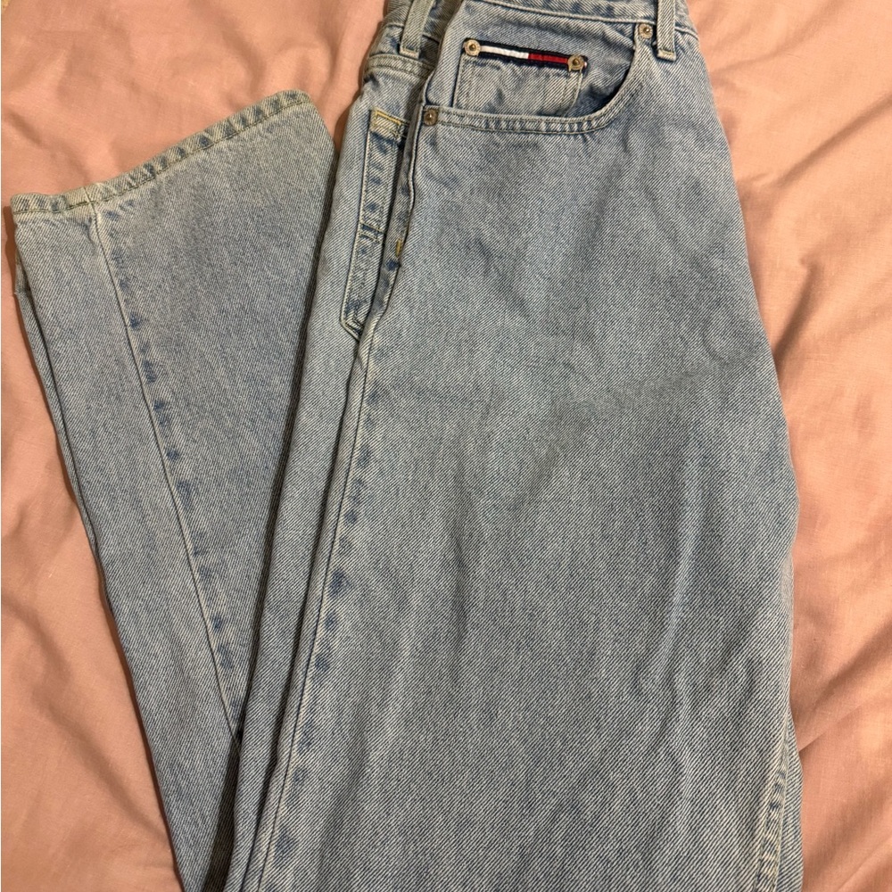 Tommy Hilfiger True Vintage Denim Jeans with Red and White Logo